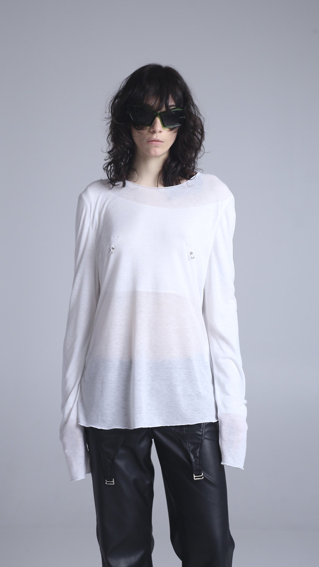 Longsleeve Piercing White