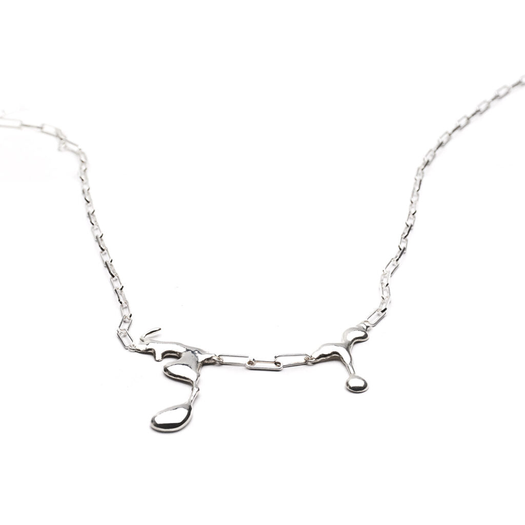 Twin drop necklace