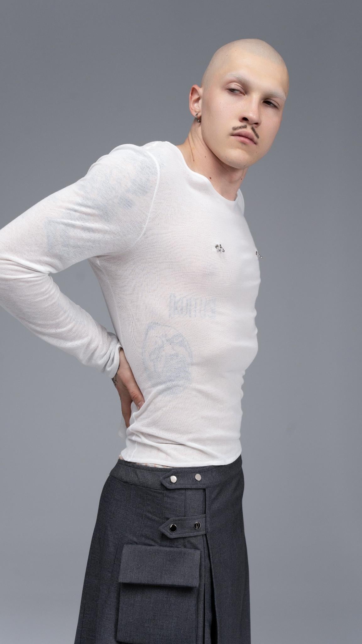 Longsleeve Piercing White