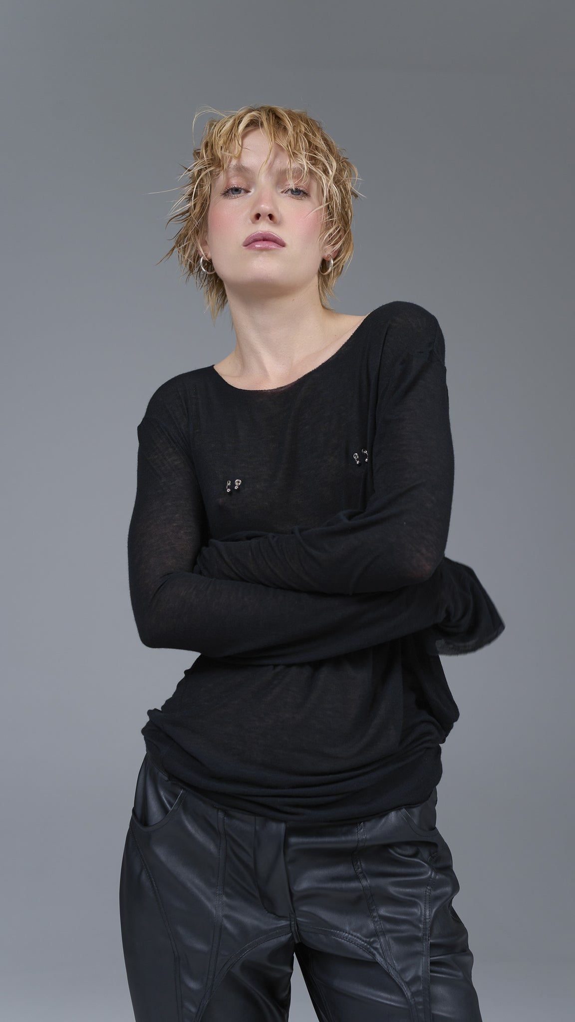 Longsleeve Piercing Black