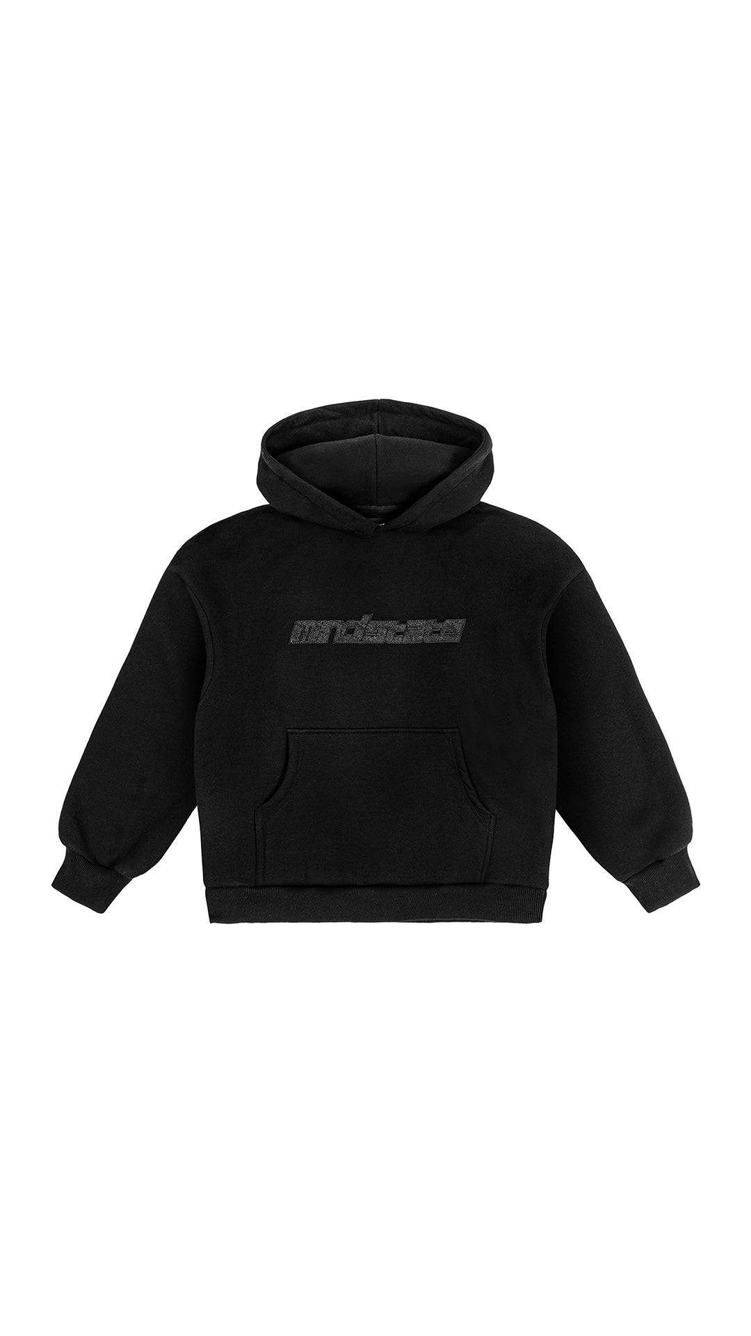 Black Frotte Hoodie