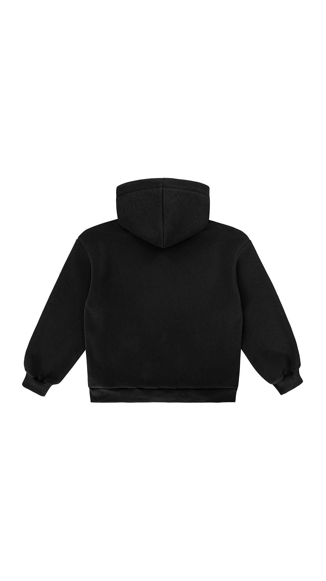 Black Frotte Hoodie