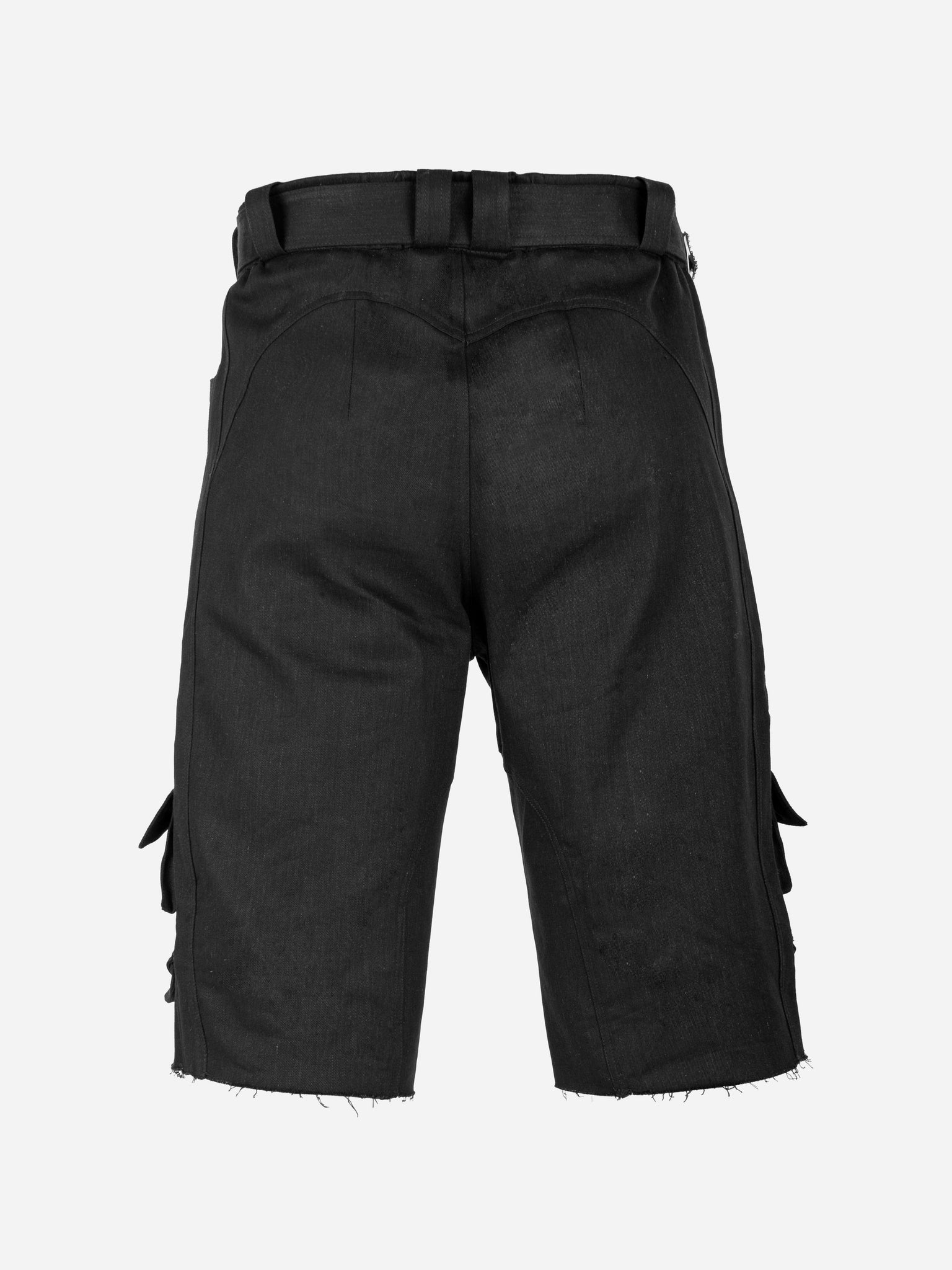 Denim Cargo Shorts Black