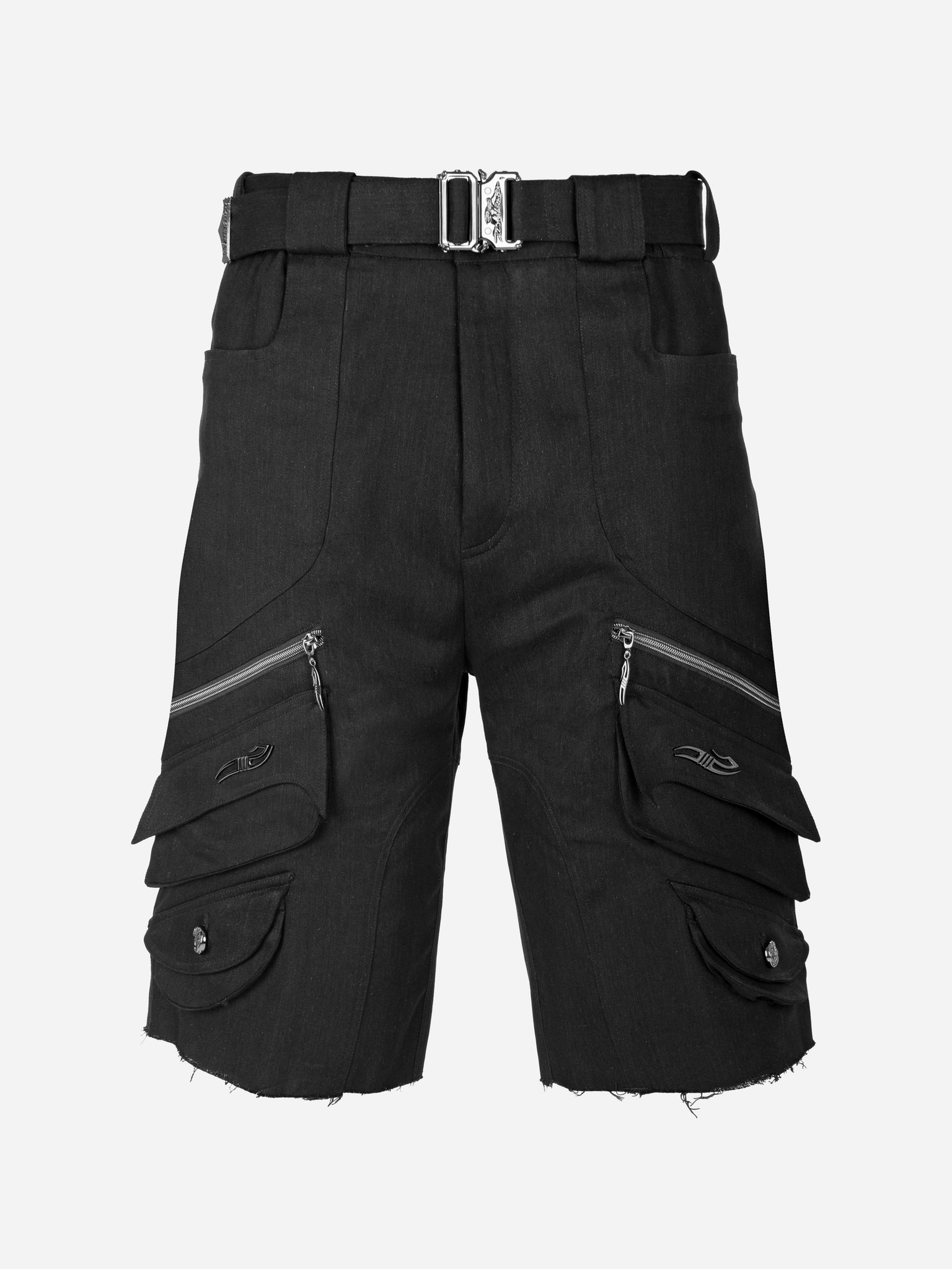 Denim Cargo Shorts Black