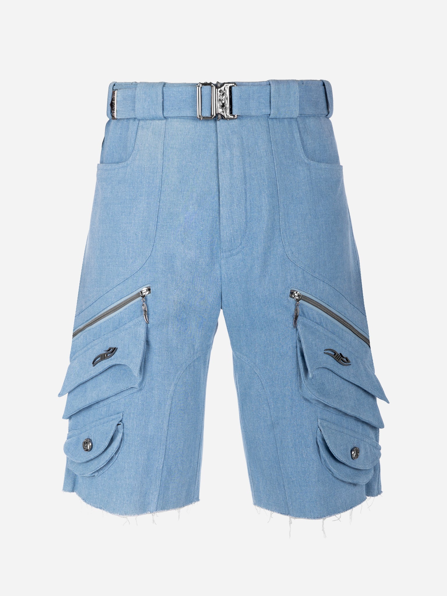 Denim Cargo Shorts Blue