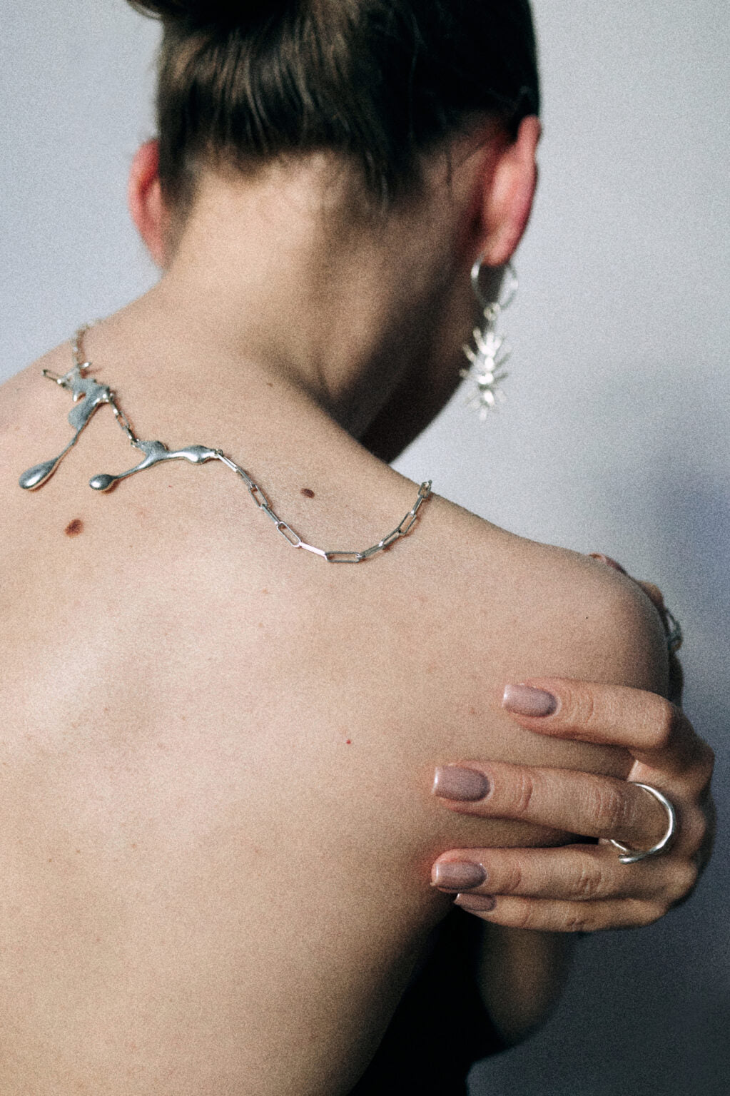 Twin drop necklace