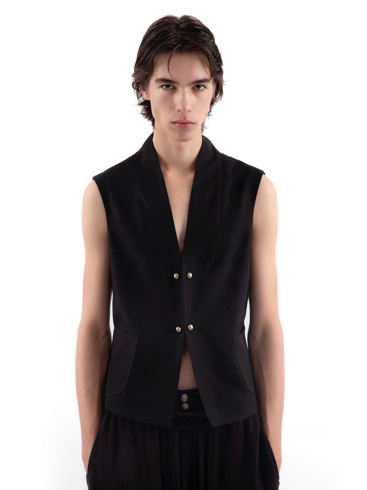 Tied Cotton Vest