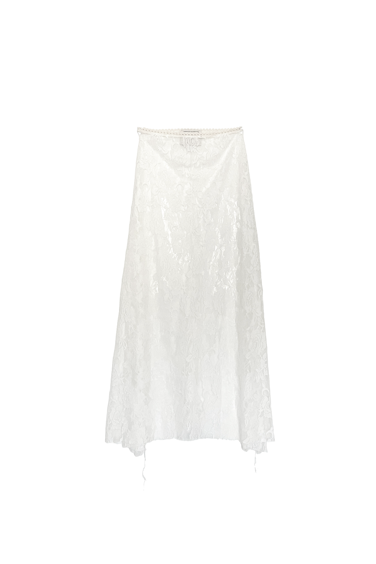 ROSE MESH SKIRT WHITE