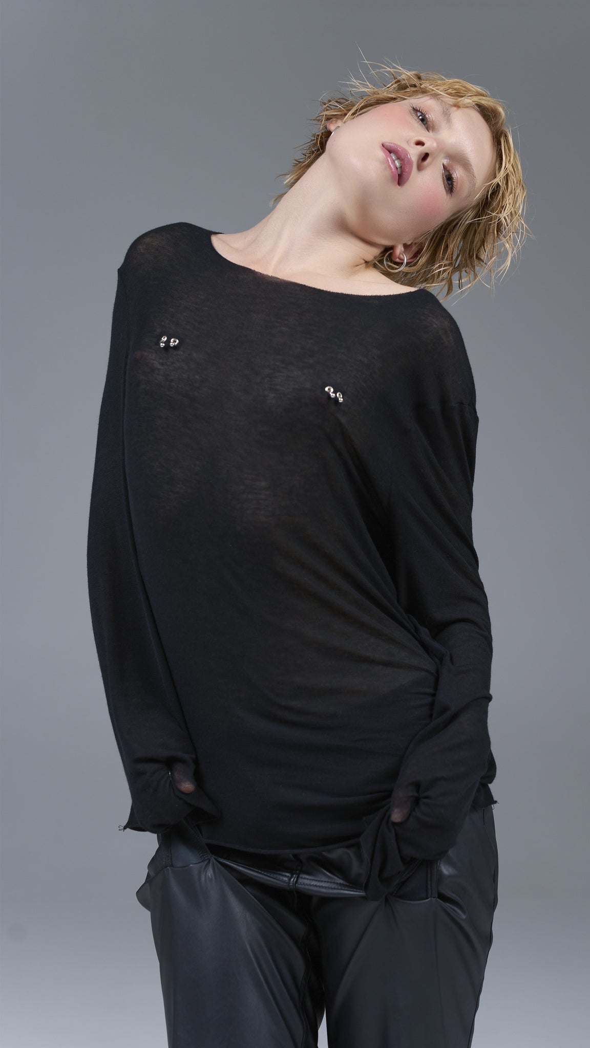 Longsleeve Piercing Black