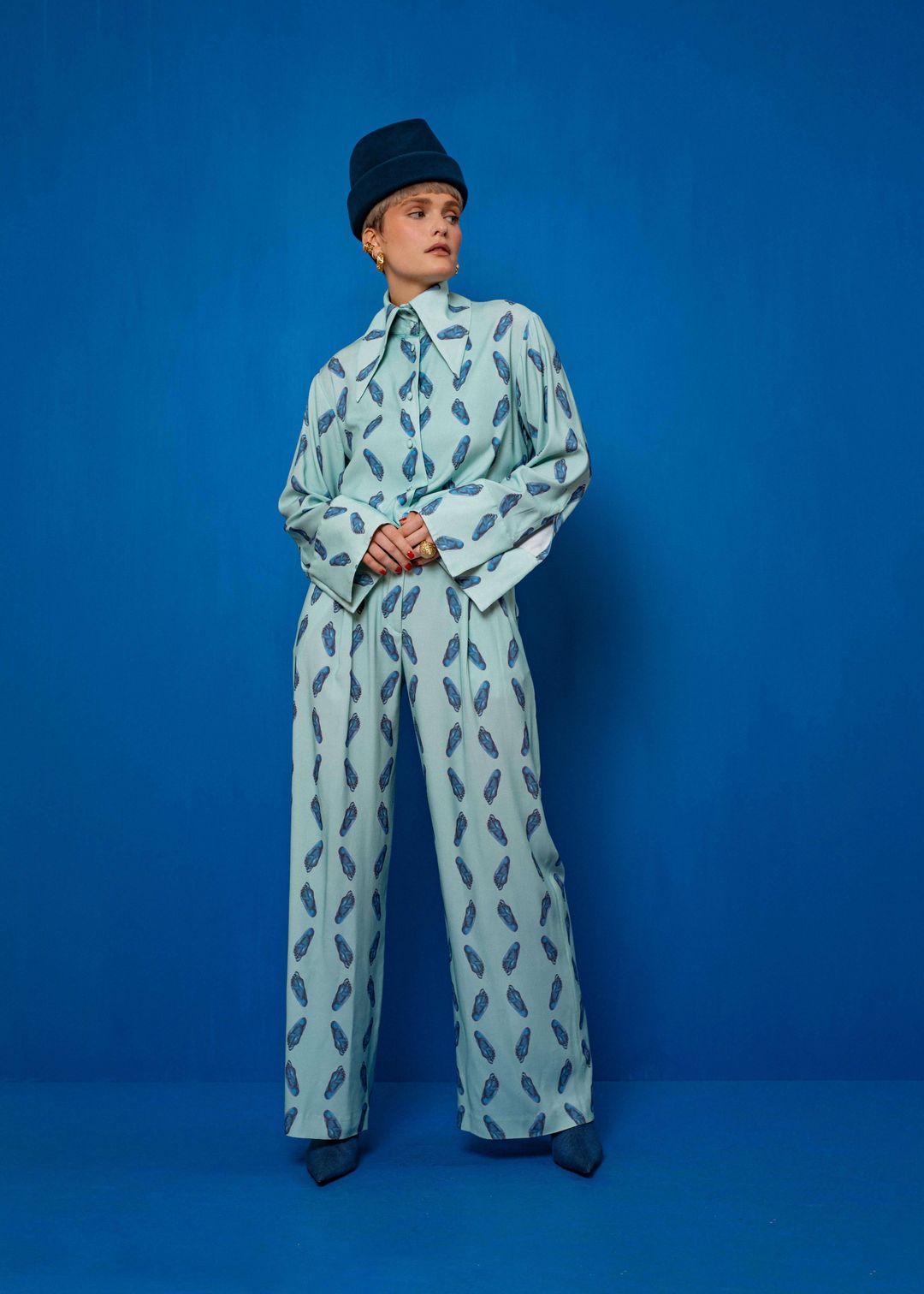 Blue Feet Statement Shirt