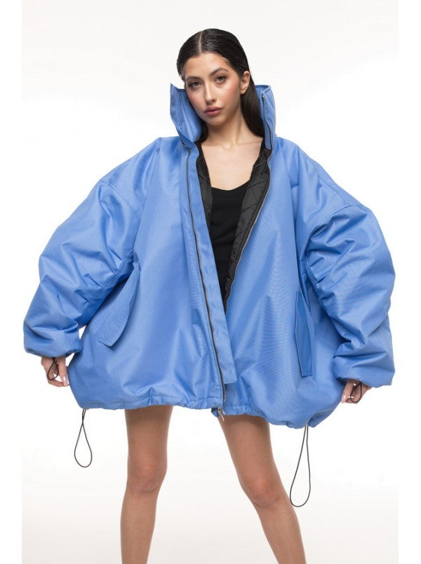 Bomber oversize baby blue jacket
