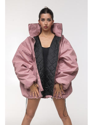 Bomber oversize jacket dusty pink