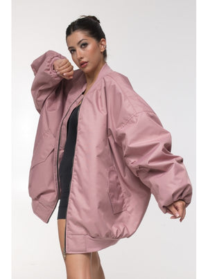 Bomber oversize jacket dusty pink