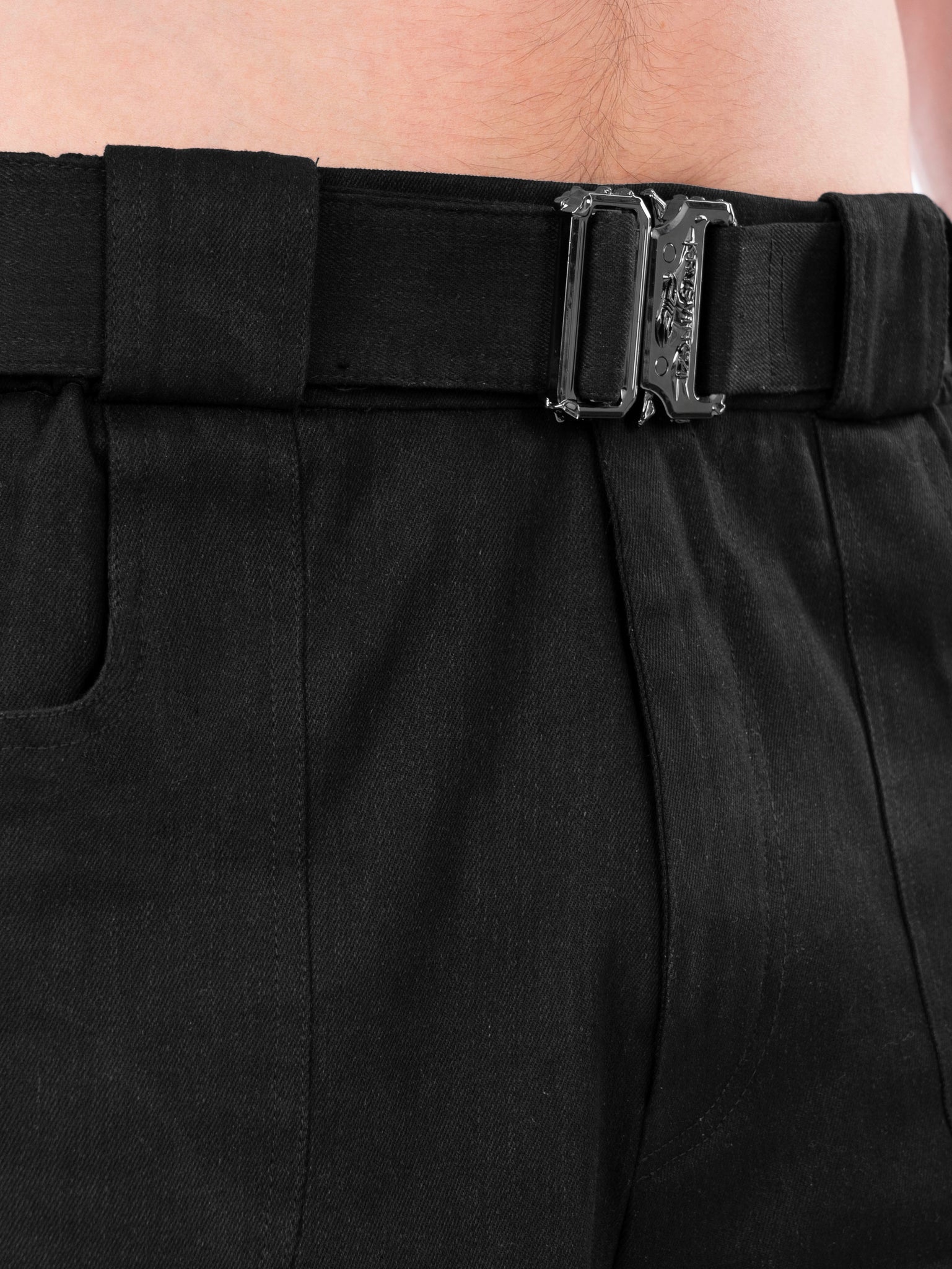 Denim Cargo Shorts Black