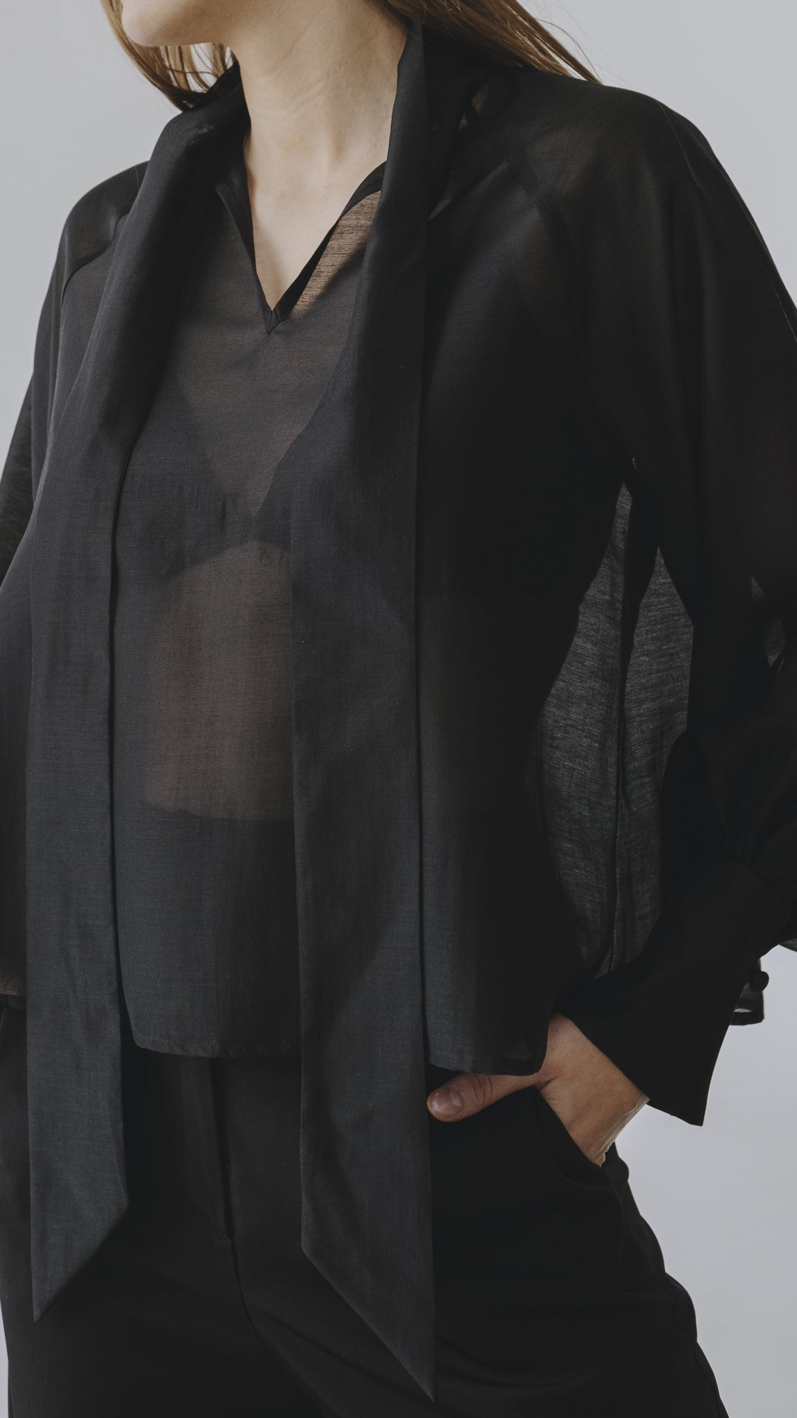 Transparent Black Shirt no.19,5
