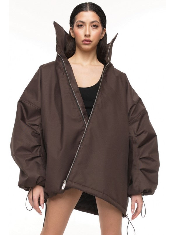 Bomber oversize jacket praline
