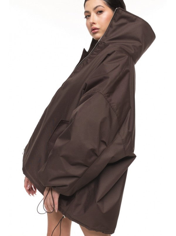 Bomber oversize jacket praline