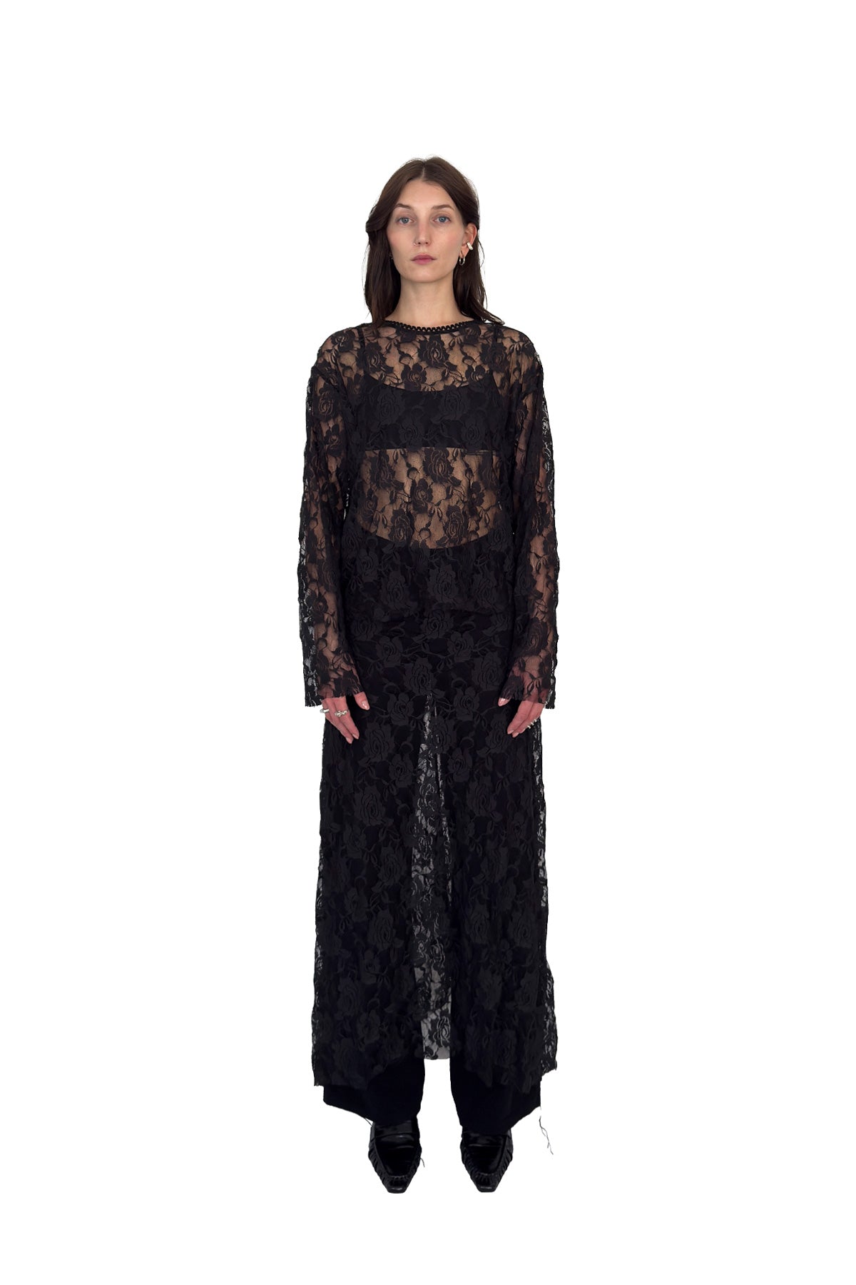 ROSE MESH LONGSLEEVE BLACK