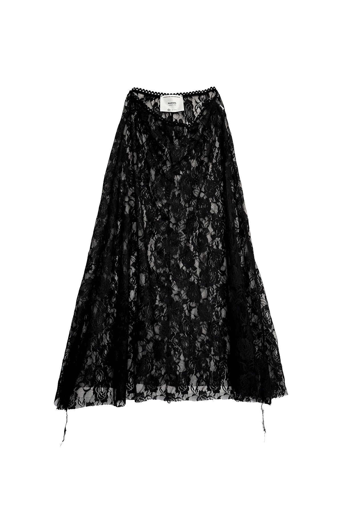 ROSE MESH SKIRT BLACK