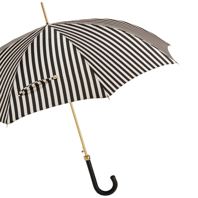 Black and White Striped Umbrella