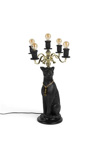 Proudly Crowned Panther floor lamp black