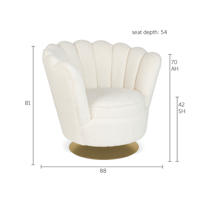 Mother Of All Shells lounge chair teddy natural