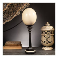 Egg of ostrich on black and ivory base